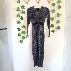 Dainty Hooligan Black Marble Maxi Dress
